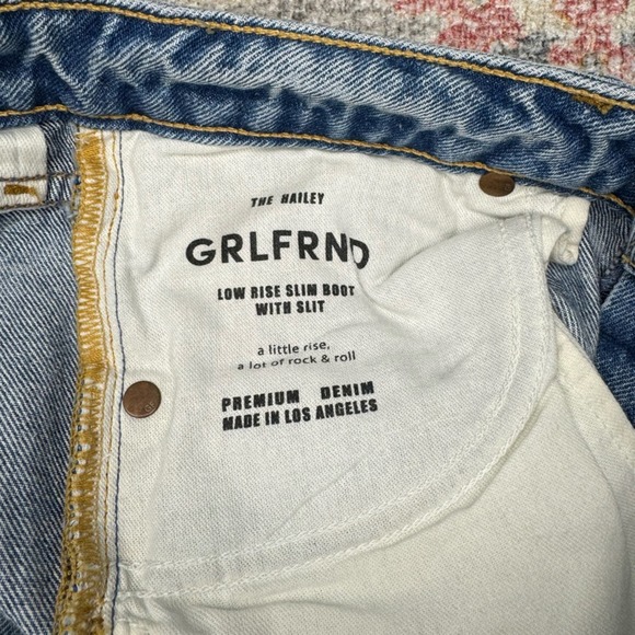 GRLFRND The Hailey Low Rise Slim Boot With Slit Melrose Sz 25 - Picture 12 of 13